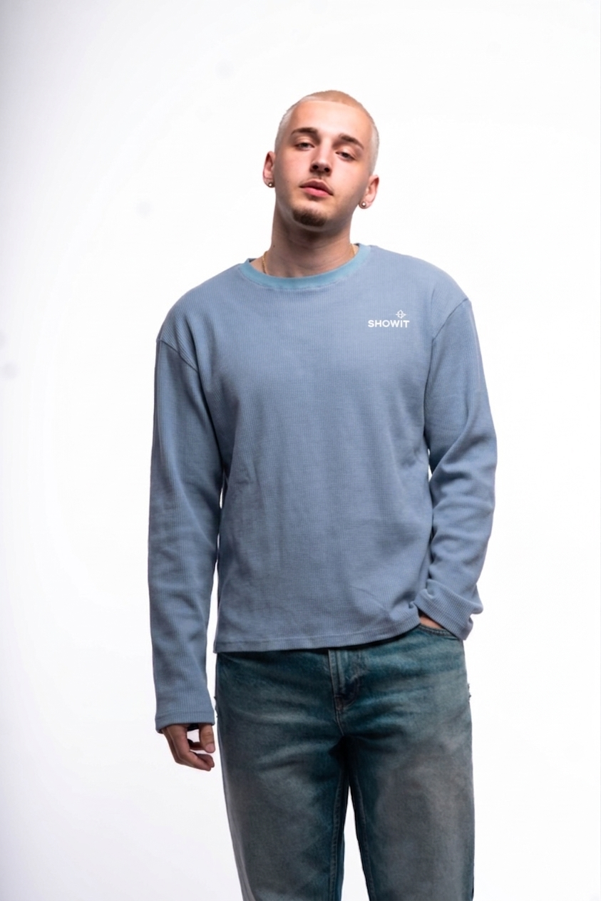 Haut manches longues bleu – Long Sleeve Showit
